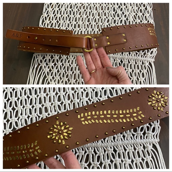 Abercrombie & Fitch Accessories - NWOT A&F wide studded leather belt